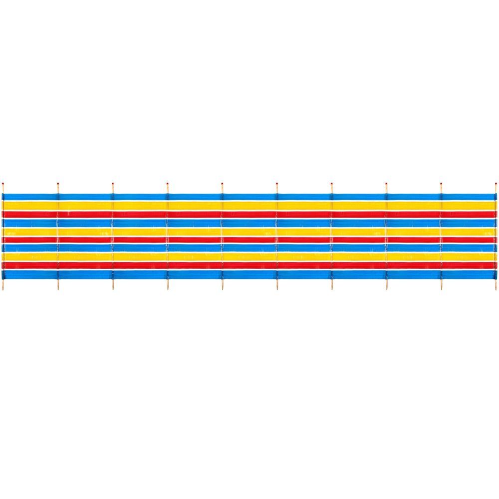 10 Pole Traditional Beach Windbreak - 5ft