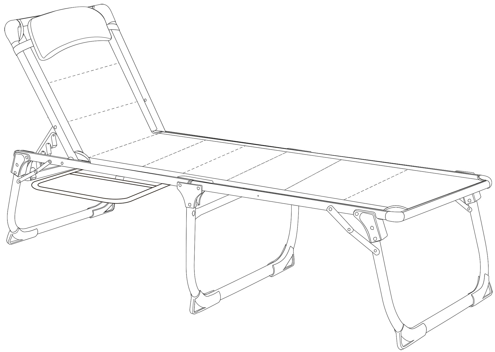 Quest Elite Naples Pro Lounge Bed with Side Table